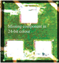 Figure 1. 24-bit colour makes missing components easier to detect